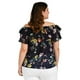 thumbnail image 3 of Blusa manga corta con moÃ±o Tallas Extras, 8933 (Marino) azul oscuro 42 Zenobia BL-ZEN-8933-MARINO, 3 of 6
