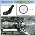 thumbnail image 6 of GVN Bike Cargo Trailer with 16 Inch Pneumatic Tire, Universal Coupler, Foldable Frame and Safe Reflectors Design, Foldable Bicycle Trailer with Large Load Capacity for Camping, Black, 6 of 8