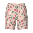 thumbnail image 5 of Rocae Strawberry And Flowers for Men's Swim Trunks Quick Dry With Two Side Pockets and One Lined Patch PocketX-Large, 5 of 9