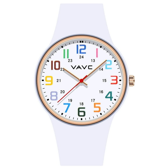 VAVC Womens Nurse Watch with 12 Different Colors Digital Big Dial 40MM Easy to Read for Female Teen