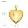 thumbnail image 3 of FB Jewels Gold Plated Sterling Silver & Diamond 16mm Heart Locket, 3 of 4