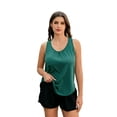 thumbnail image 3 of Pinspark Women's Racerback Yoga Tank Top Sleeveless Athletic Shirt Long Length Gym Tops Lightweight Workout Running Shirts, 3 of 7