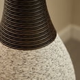 thumbnail image 4 of 39-Inch Tall Standing Designer Floor Vase - Durable Artificial Rattan - Elegant Two-Tone Dark Brown Finish - Ideal Decor Accent for Living Room, Bedroom, Entryway - Stylish Home Decor Statement Piece, 4 of 16