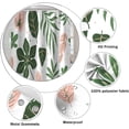 thumbnail image 5 of 36x72 Inch Tropical Leaves Shower Curtain Pink Leaf Green Palm Banana Plant Nature Botanical Shower Curtains Waterproof Polyester Bathroom Home Decor Set with Hooks, 5 of 6