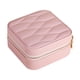 thumbnail image 2 of Caja de joyería de viaje para mujer, escaparate de almacenamiento de joyería, organizador de joyería, estuche de almacenamiento para colgantes, regalo Rosa, 2 of 9