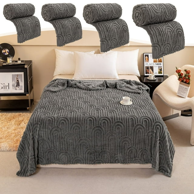 Sentmoon Throws Throw Blankets Roman Column Milk Velvet Flannel Velvet Blanket Shawl Blanket Lunch Break Blanket Sofa Cover Blanket Bed Sheet for Couch and Sofa