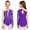 Purple, variant on Gymnastics Leotard for Girls Sparkly Long Sleeve Ballet Dance Dress Figure Ice Skating Competitions Hot Pink 10