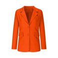 thumbnail image 4 of Homenesgenics Womens Tops under $5 Womens Bussiness Casual Blazers Open Front Long Sleeve Work office Blazer Jacket with Shoulder Pads Fall 2025 Orange S, 4 of 8