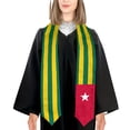 thumbnail image 4 of More design Graduation shawl Togo Flag & United States Flag Stole Sash Honor Study Aboard International Students, 4 of 10
