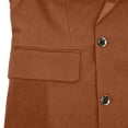 thumbnail image 5 of LODIENY Men Double Breasted Blazer Slim Fit Contrast Lapel Collar Elegant Fashion Suit Jackets with Pockets for Dress Wedding Business Brown XXL, 5 of 7