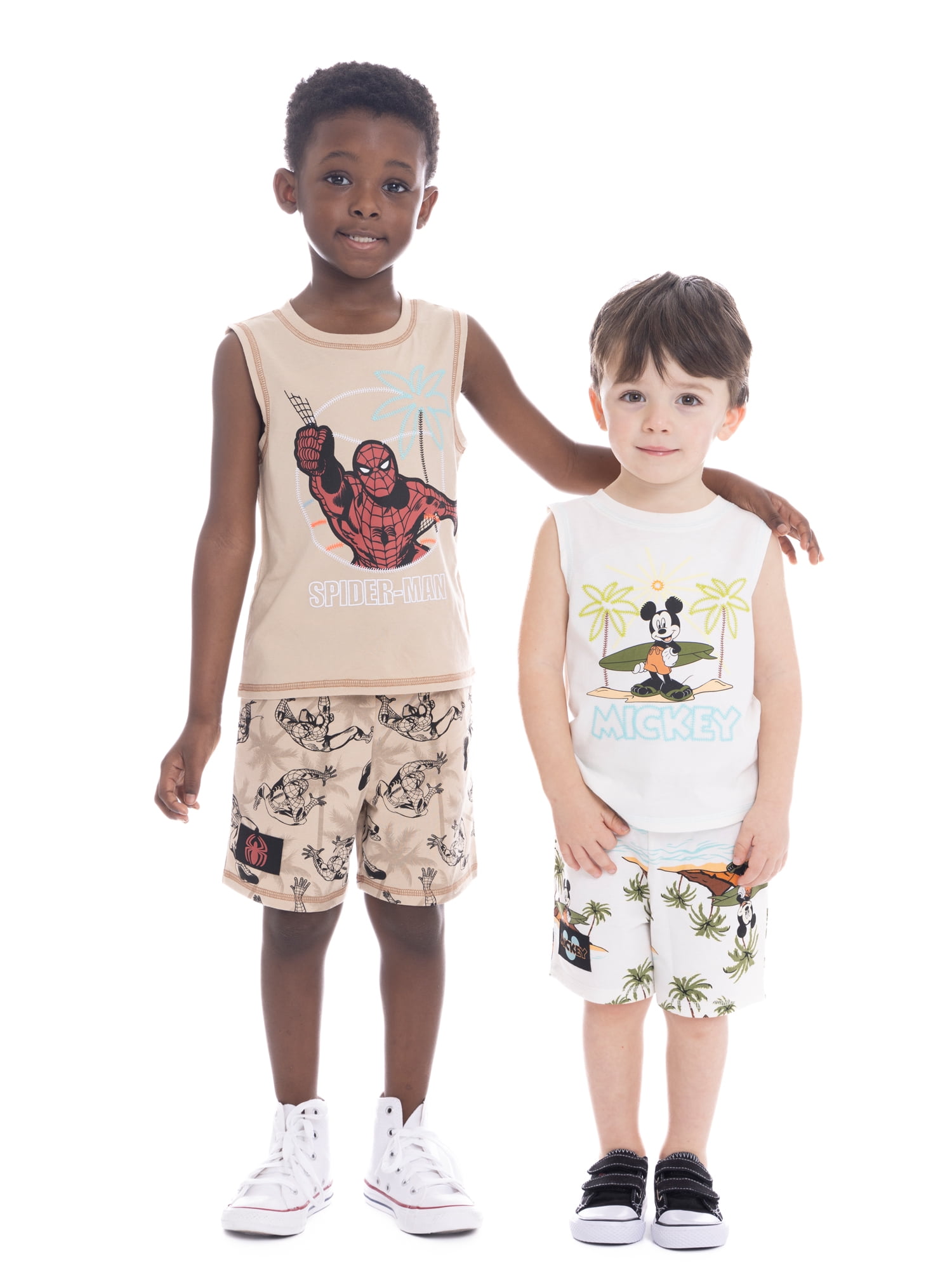Mickey Mouse Toddler Boys Graphic Print Tank Top and Shorts Set, 2-Piece, Sizes 12M-5T