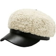 thumbnail image 5 of CoCopeaunts Newsboy Hats for Women Autumn Winter Hat Lady Fleece Octagonal Newsboy Cap Artist Painter Beret Hat, 5 of 7