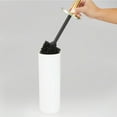thumbnail image 4 of mDesign Plastic Toilet Bowl Brush and Holder - 2 Pack - White/Gold, 4 of 7