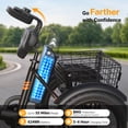 thumbnail image 4 of YareYi 3 Wheel Electric Bike for Adults, 500W Rated Foldable Electric Tricycle with Baskets, 18" Fat Tire E Trike with 48V 13Ah Battery, Up to 55 Mile, UL 2849 Certified, Black, 4 of 8