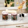 thumbnail image 4 of Yayeee 2 Pack Qtip Holder Bathroom Cotton Swab Canister with Lid Clear Dispenser Set, Blue Flowers, 4 of 6