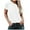 White Tops, variant on Jsaierl Womens Summer Tops 2025 Casual Short Sleeve T Shirts Crewneck Loose Fit Solid Color Basic Tees