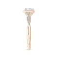 thumbnail image 3 of ANGARA Natural 0.32 Ct. Diamond Halo Ring in 14K Rose Gold for Women (Ring Size: 3.5), 3 of 9