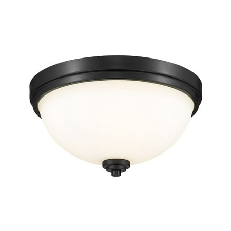 

2 Light Flush Mount in Traditional Style 13 inches Wide By 6.5 inches High-Matte Black Finish Bailey Street Home 372-Bel-4314907