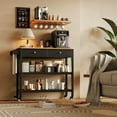 thumbnail image 2 of Kitchen Island Cart with Storage, Small Kitchen Island on Wheels, Black, 2 of 9