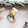 thumbnail image 6 of Yiaed Colorful Fishing Boats Print Christmas Stockings, Christmas Stockings Hanging Ornaments, Christmas Stockings for Family Christmas Holiday Decorations, 6 of 7