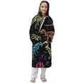 thumbnail image 4 of RXMEKW Hooded Velvet Bathrobe For Girls Long Sleeve Pajama Set With Button Closure, 4 of 7