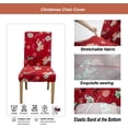 thumbnail image 5 of Christmas Dining Chair Covers, Xmas Stretch Chair Protector Slipcovers,anta Claus,Christmas Socks, Candy Cane,Elk,Snowflake Poinsettia Spandex Parsons Chair Cover Set of 4 (Christmas-17), 5 of 6
