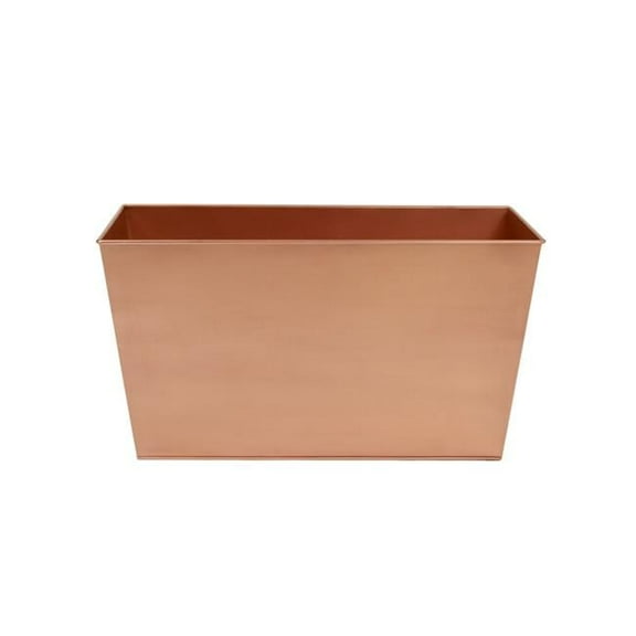 Achla Designs 22" W Rectangle Copper Plated Galvanized Steel Flower Box, Indoor Outdoor Use