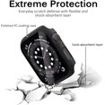 thumbnail image 5 of Protector de pantalla compatible con Apple Watch SE/6/5/4 40 mm, película de vidrio templado con estuche rígido para PC, transparente brillante (rosa) (película templada + cubierta protectora) Sailing Electrónica, 5 of 5