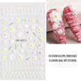 thumbnail image 3 of Calcomanías adhesivas para decoración de uñas con flores en relieve estereoscópicas 5D, autoadhesivas, ahuecadas, encaje de uñas blanco, mariposa, rosa, suministros de decoración d, 3 of 5