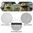 thumbnail image 7 of Binienty Sea Turtle Car Sun Shade Windshield Foldable for Jeep Wrangler JKU 4-Door 2007-2018 Easy to Install Sun Shade For Car Window UV Blocking 52x16" Blocks Heat and UV Rays Sunvisor Protector, 7 of 7