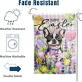 thumbnail image 4 of Happy Easter Dog Garden Flag Boston Terrier Spring Flags Buffalo Plaid Bunny Eggs Yard Flag for Outside 12x18 Double Sided Small Decorative Floral Outdoor Flag, 4 of 7