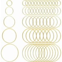 1 set 300pcs 5 styles Brass Linking Rings Round Golden 10~30x0.7~1mm 60pcs/color