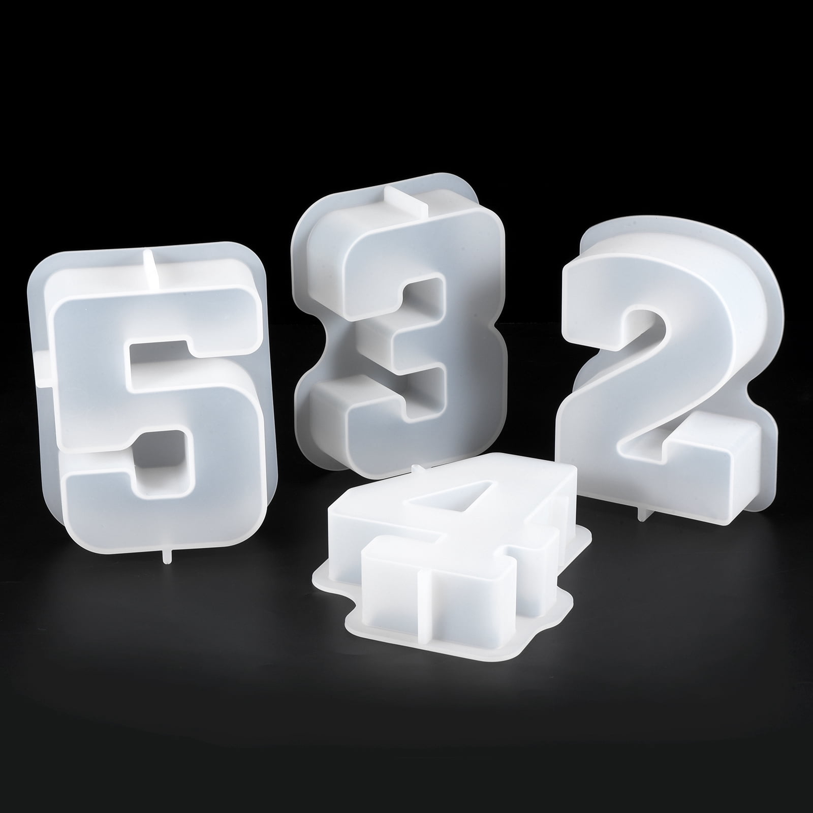 Uxcell 7" Large Number Resin Mold Arabic Alphabet Silicone Mould for DIY Crafts, Party Decoration