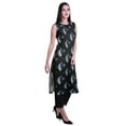 thumbnail image 3 of Moomaya Peter Pan Collar Sleeveless Kurta With Pants 2-Pcs Ethnic Suit Set For Women, 3 of 7