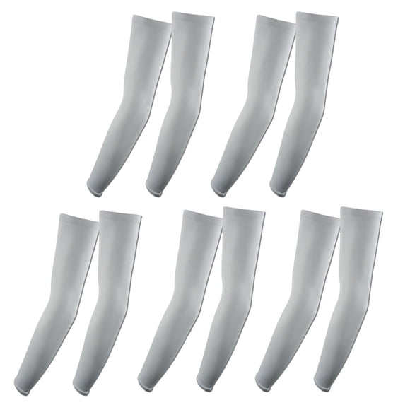 Pack of 5, The Elixir Golf Premium Sun UV Protective Compression Arm Sleeves Arm Cooler Tattoo Cover, Ideal for Golf, Cycling, Hiking, Camping, Driving, Bike, All Outdoor Activities