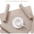 thumbnail image 4 of Placemats, Set of 8 Heat-Resistant Placemats Stain Resistant Anti-Skid Placemats for Kitchen Table, Washable Durable PVC Table Mats Woven Vinyl Placem, 4 of 4