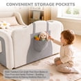 thumbnail image 3 of SLSY Toddler Bed, Low-to-Ground Child Bed with Built-in Side Pockets for Books & Toys, Premium Foam Padding, CPC-Certified, Odor-Free Fabric, 3 of 9