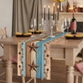 thumbnail image 2 of Table Runners 72 Inches Long Dress Scarves, Western Texas Star Retro Farmhouse Kitchen Table Runner, Coffee Tablerunners, Country Farmhouse Light Blue Brown Wooden 16x72 Inch, 2 of 9