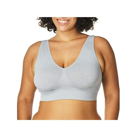

Womens Wireless Bra Full-Coverage Pullover Stretch-Knit Bra Smoothing T-Shirt Bra
