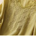 thumbnail image 5 of Yellow Womens Blouses Floral Tops Cotton Linen Shirts Boho Ethnic Style Tee Women 3/4 Sleeve V Neck Button Tunic Tshirt Ladies Tops and Blouses, 5 of 5