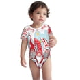 thumbnail image 2 of Yiaed Christmas Print Infant Climbing Short Sleeve Onesie One-Piece Baby Bodysuit Clothes 0-12 Months -18 Months, 2 of 6