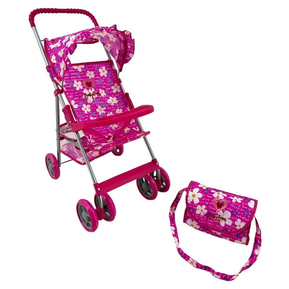 Carriolita De Muñecas Baby Kaori Zz10 Pañalera De Juguete Rosa