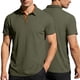 thumbnail image 1 of Ceisia Men's Slim Fit Short Sleeve Polo Shirt Herringbone Texture Color-Blocked Henley Collar Spring Summer Shirt Gift, 1 of 6