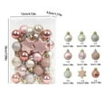 thumbnail image 4 of KOYPTL Glass Christmas Balls Ornaments Set,Mini 3cm Glitter Matte And Shiny Balls Ornaments Set Glass Christmas Tree Hanging Decoration For Xmas Tree Garland Home Decor (33pcs Pink), 4 of 5