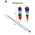 thumbnail image 2 of PULLIMORE 7 Chakra Stone Necklaces for Men Women 2 Pcs Gemstone Pendant Necklace Healing Crystal Energy Necklaces, 2 of 9