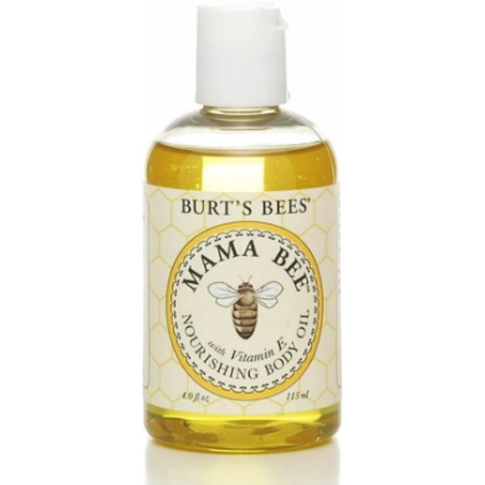 Burt's Bees Mama Bee Nourishing Body Oil with Vitamin E 4 oz (Pack of 2