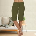 thumbnail image 2 of Audhol Capri Sweatpants for Women, Womens Yoga Pants Loose Drawstring Pajama Pants Joggers Pants with Pockets Capris for Seniors Green M, 2 of 5