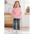 thumbnail image 4 of Usaibhir Toddler Baby Girls Fall Clothes Fleece Jackets Hooded Zip Up Cute Prints Fuzzy Coats Size 12M-6T, 4 of 13