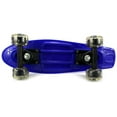 thumbnail image 4 of Lightweight Mini Cruiser Complete 16" Inch Banana Skateboard w/ Light Up Wheels, High Quality Bushings, ABEC-7 Bearings (Blue), 4 of 4