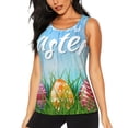 thumbnail image 1 of Fotbe Happy Easter Blusas Sin Mangas para Mujer – Estilo Casual, Corte Suelto, Slim-Fit, Cuello Redondo Deportivo, Tops de Verano para Gimnasio y Yoga-Large, 1 of 7